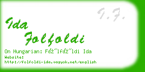ida folfoldi business card